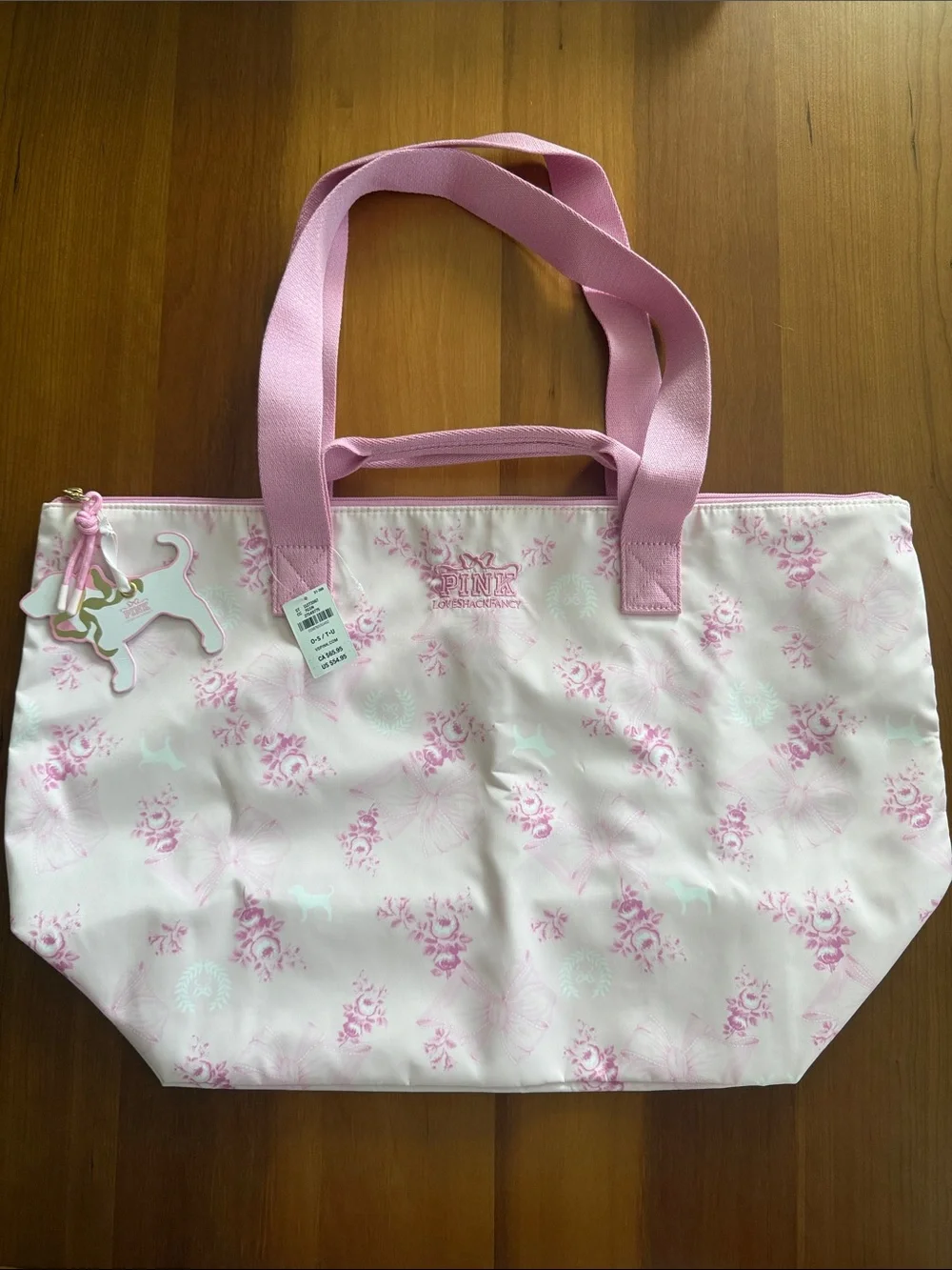 NWT PINK x LoveShackFancy Tote Bag in Beaux Icons - Picture 1 of 10